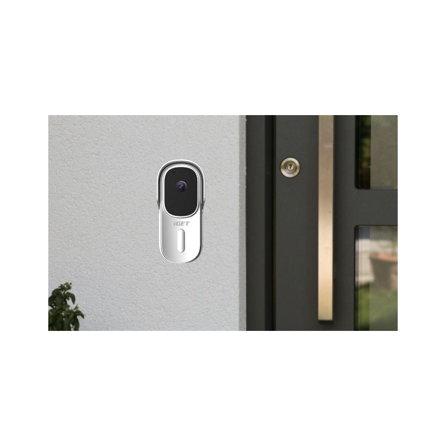 Video-Türklingel mit Bewegungsmelder Full HD 1080p IP65 Wi-Fi weiß + Lautsprecher