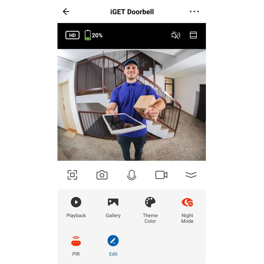 Video-Türklingel mit Bewegungsmelder Full HD 1080p IP65 Wi-Fi weiß + Lautsprecher