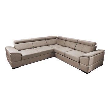 Vielseitiges, wendbares Ecksofa mit Bettfunktion und integriertem Stauraum GRANADA – Beige