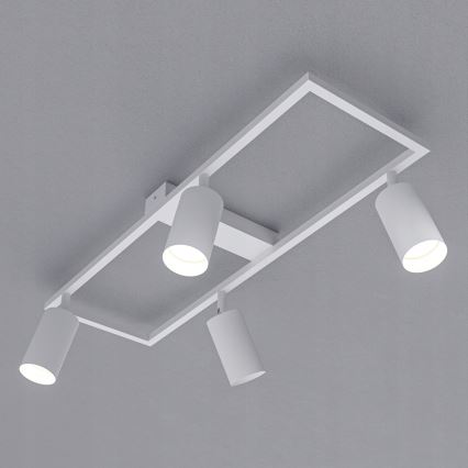 Vierflammiger Deckenstrahler, 4x GU10, 30 W, 230 V, weiß