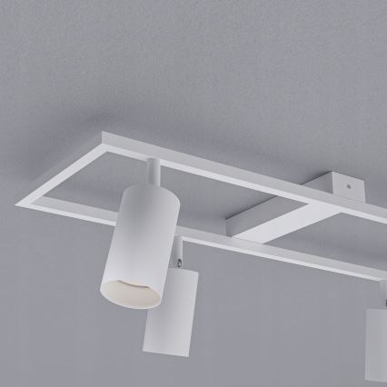 Vierflammiger Deckenstrahler, 4x GU10, 30 W, 230 V, weiß