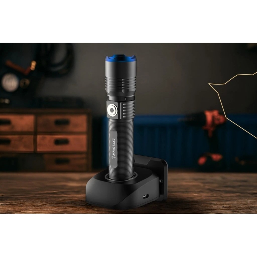 Viking - dimmbare, wiederaufladbare LED-Taschenlampe LED/5V IPX3 600 lm 2600 mAh