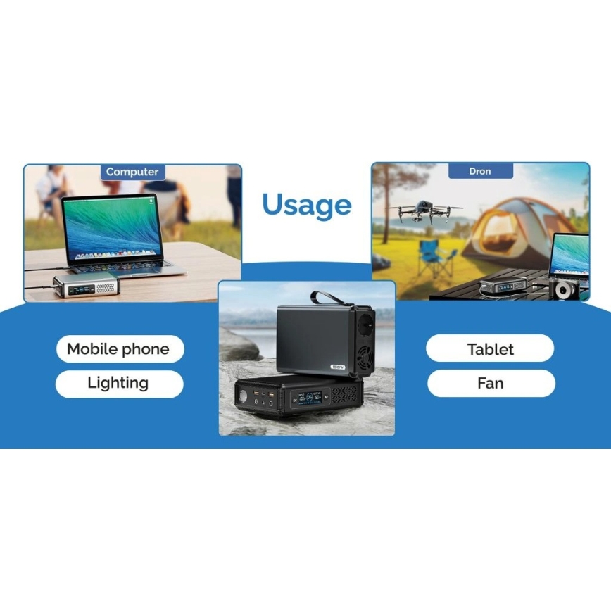 Viking - Ladestation mit LED-Display, Power Delivery 148 Wh