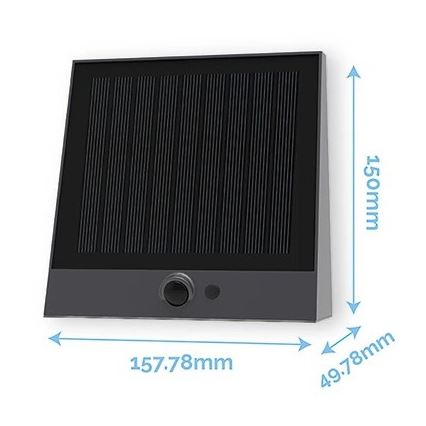 Viking - LED-dimmbare Solar-Wandleuchte mit Sensor LED/2W/3,7V IP54 4000K 2000 mAh