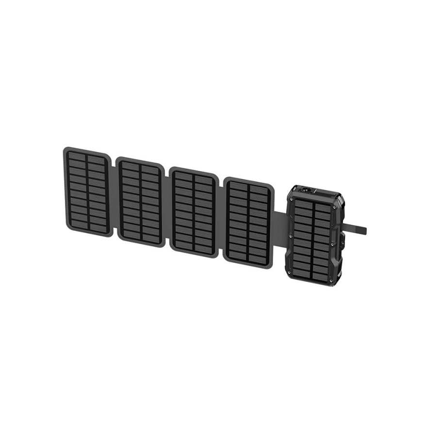 Viking - Powerbank mit integrierter LED-Taschenlampe, kabelloser Ladefunktion und Solarpanel, Power Delivery 22,5 W / 20000 mAh