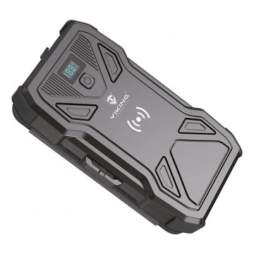 Viking - Powerbank mit LED-Taschenlampe, kabellosem Laden und Solarpanel, Power Delivery 22,5 W / 10.000 mAh