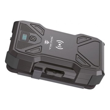 Viking - Powerbank mit LED-Taschenlampe, kabellosem Laden und Solarpanel, Power Delivery 22,5W/30000 mAh