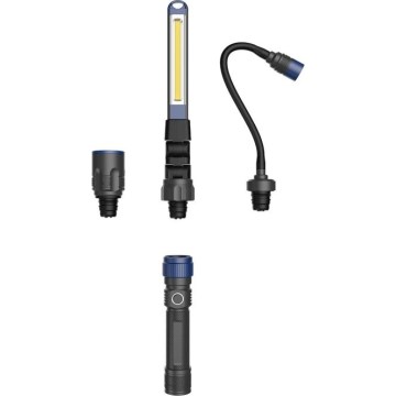 Viking - Wiederaufladbare 3-in-1 LED-Taschenlampe 5V IPX4 380 lm 2200 mAh