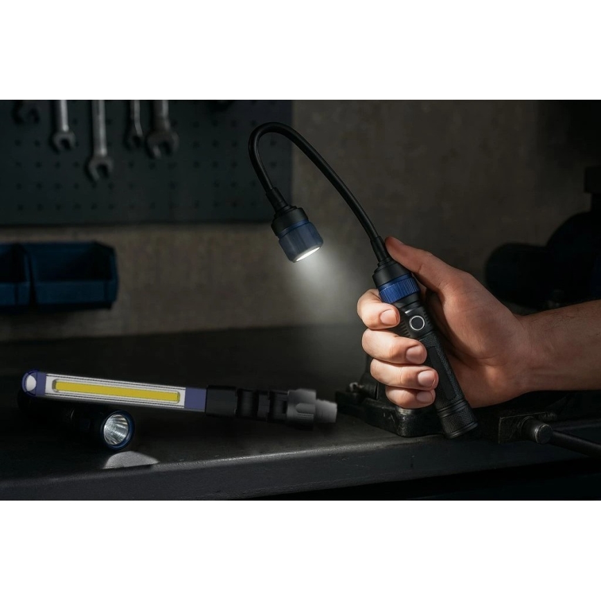 Viking - Wiederaufladbare 3-in-1 LED-Taschenlampe 5V IPX4 380 lm 2200 mAh