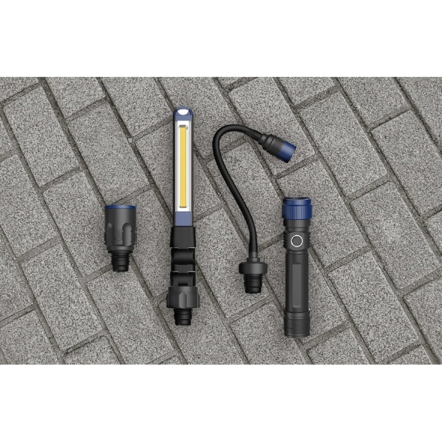 Viking - Wiederaufladbare 3-in-1 LED-Taschenlampe 5V IPX4 380 lm 2200 mAh