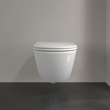 Villeroy & Boch 4670T9R1 - Wandhängendes WC mit SoftClose-Sitz SUBWAY 3.0 Keramik/Weiß
