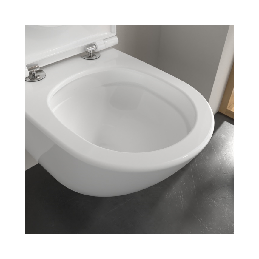 Villeroy & Boch 4670T9R1 - Wandhängendes WC mit SoftClose-Sitz SUBWAY 3.0 Keramik/Weiß