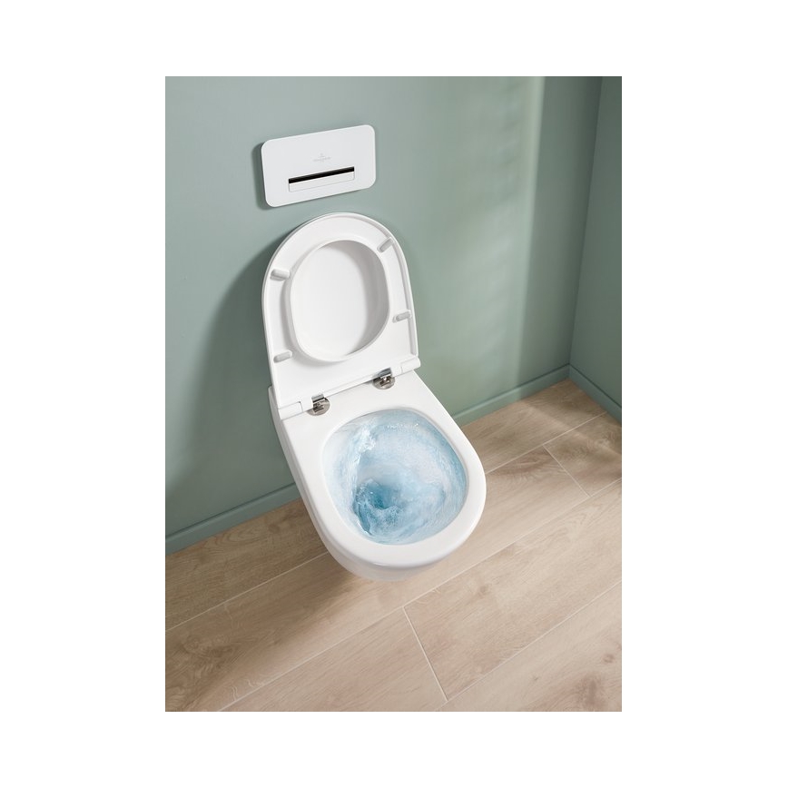 Villeroy & Boch 4670T9R1 - Wandhängendes WC mit SoftClose-Sitz SUBWAY 3.0 Keramik/Weiß