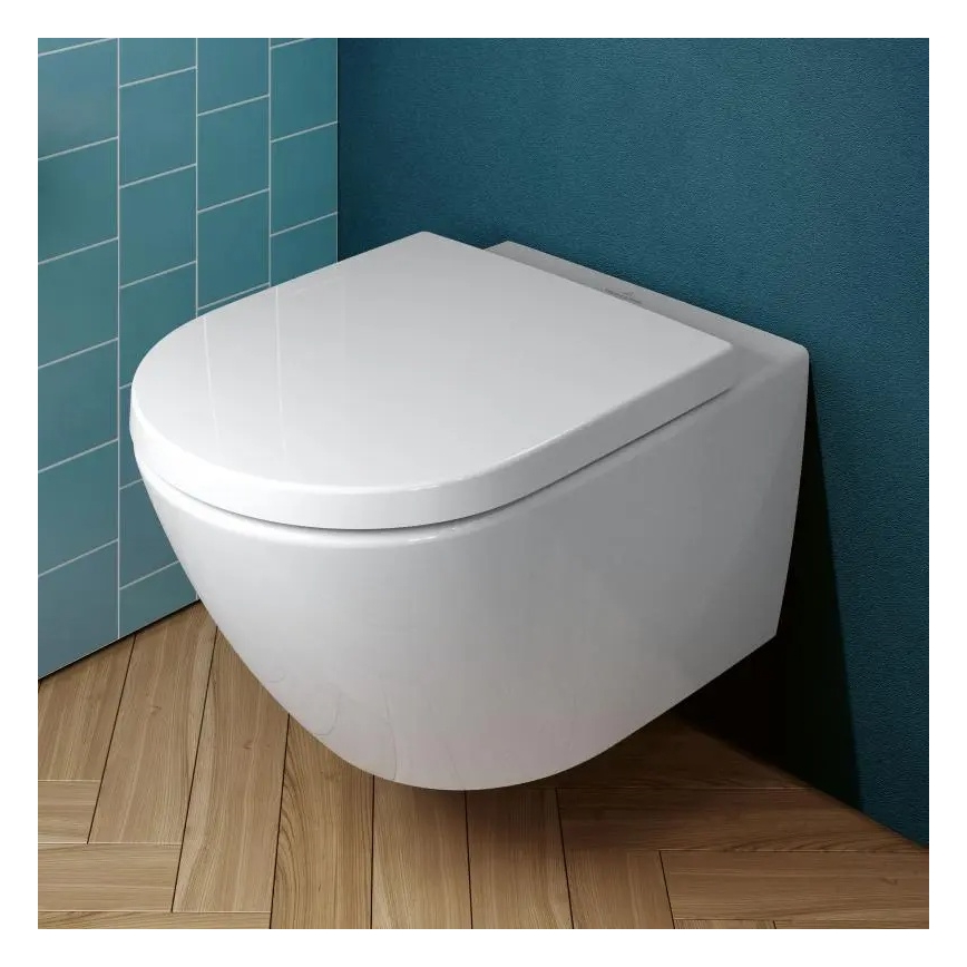 Villeroy & Boch 4670TS01 - Wandhängendes WC mit SoftClose-Sitz SUBWAY 3.0 Keramik/weiß