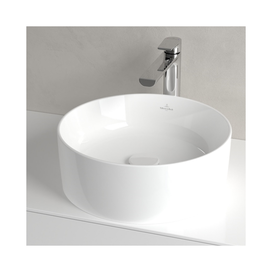 Villeroy & Boch 4A184001 - Aufsatzwaschbecken COLLARO Ø 40 cm Keramik/weiß