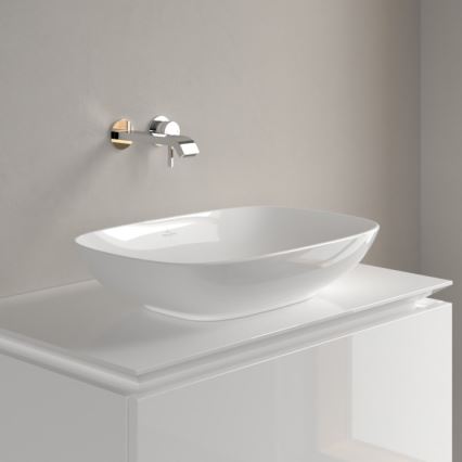 Villeroy & Boch 4A490001 - Aufsatzwaschbecken LOOP&FRIENDS 56 x 38 cm, Keramik, weiß