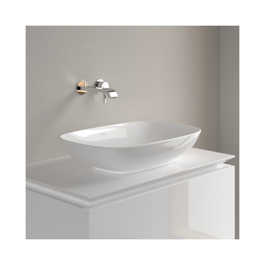 Villeroy & Boch 4A490001 - Aufsatzwaschbecken LOOP&FRIENDS 56 x 38 cm, Keramik, weiß