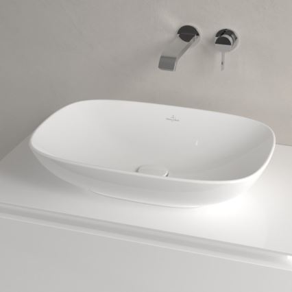 Villeroy & Boch 4A490001 - Aufsatzwaschbecken LOOP&FRIENDS 56 x 38 cm, Keramik, weiß