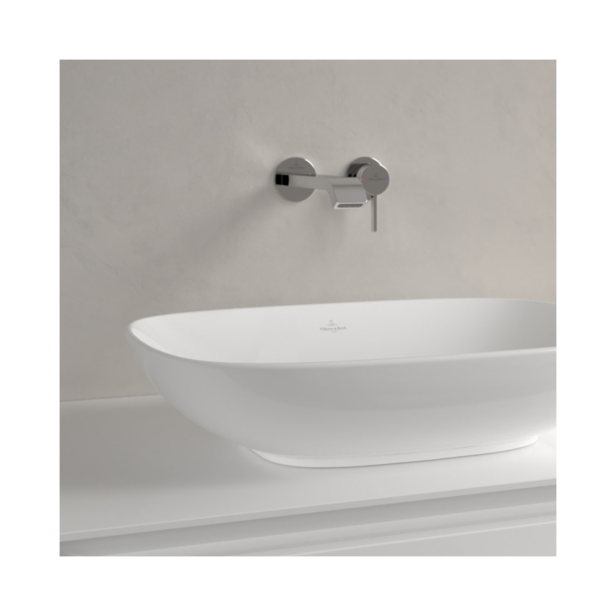 Villeroy & Boch 4A490001 - Aufsatzwaschbecken LOOP&FRIENDS 56 x 38 cm, Keramik, weiß