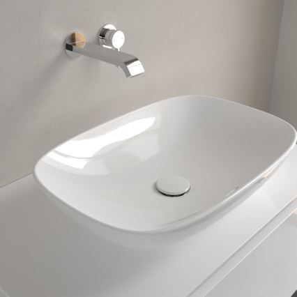 Villeroy & Boch 4A490001 - Aufsatzwaschbecken LOOP&FRIENDS 56 x 38 cm, Keramik, weiß