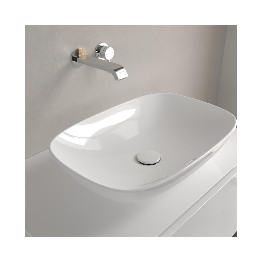 Villeroy & Boch 4A490001 - Aufsatzwaschbecken LOOP&FRIENDS 56 x 38 cm, Keramik, weiß