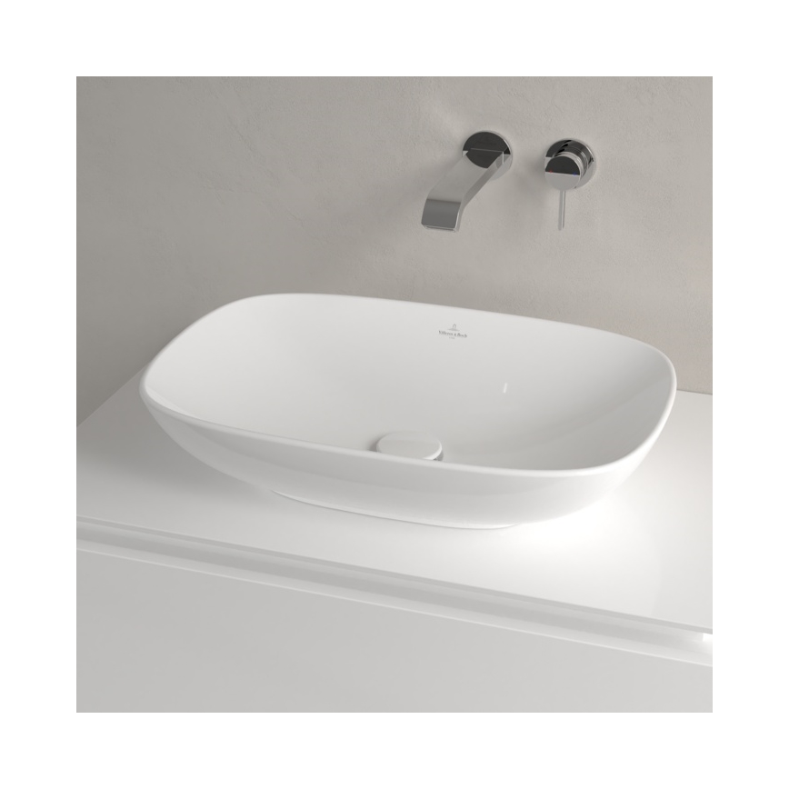 Villeroy & Boch 4A490101 - Aufsatzwaschbecken LOOP&FRIENDS 56x38 cm Keramik/weiß