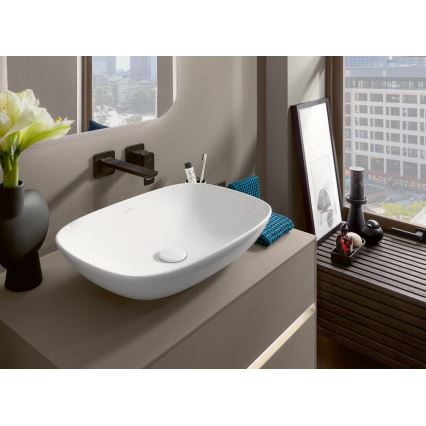 Villeroy & Boch 4A490101 - Aufsatzwaschbecken LOOP&FRIENDS 56x38 cm Keramik/weiß
