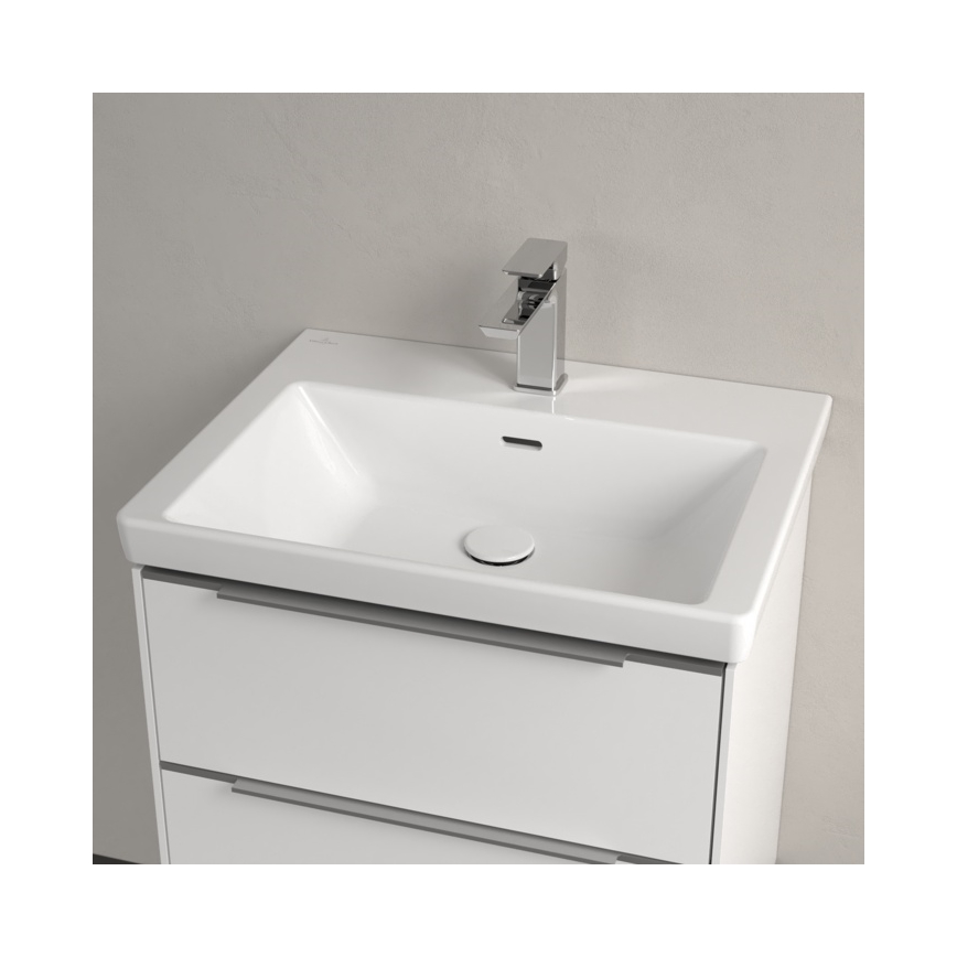 Villeroy & Boch 4A706001 - Wandhängendes Waschbecken SUBWAY 3.0 60 x 47 cm Keramik/weiß