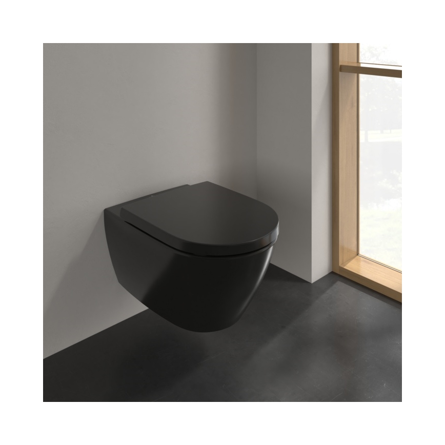 Villeroy & Boch 5614R0R7 - Wand-WC SUBWAY Keramik/schwarz