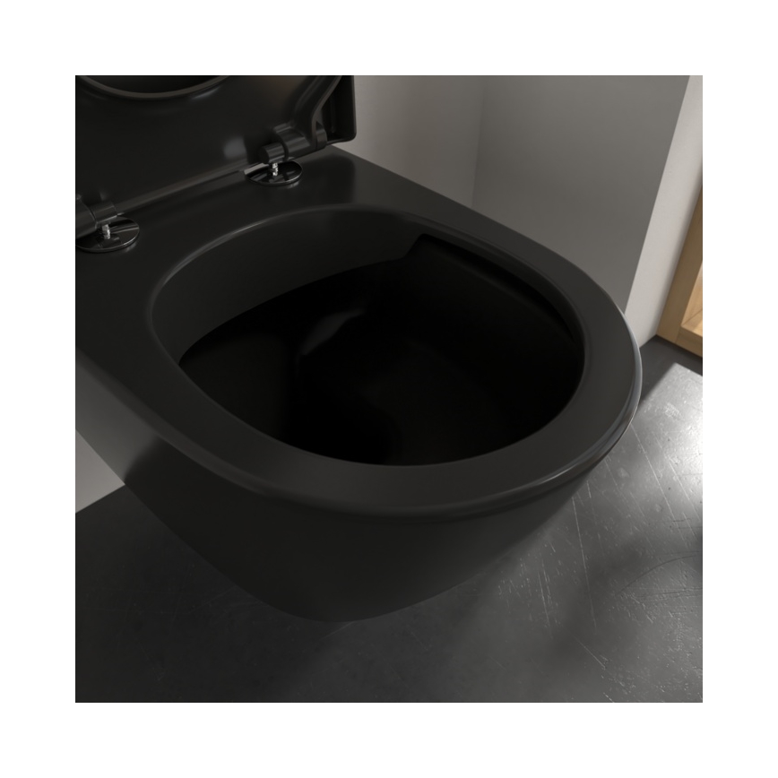 Villeroy & Boch 5614R0R7 - Wand-WC SUBWAY Keramik/schwarz