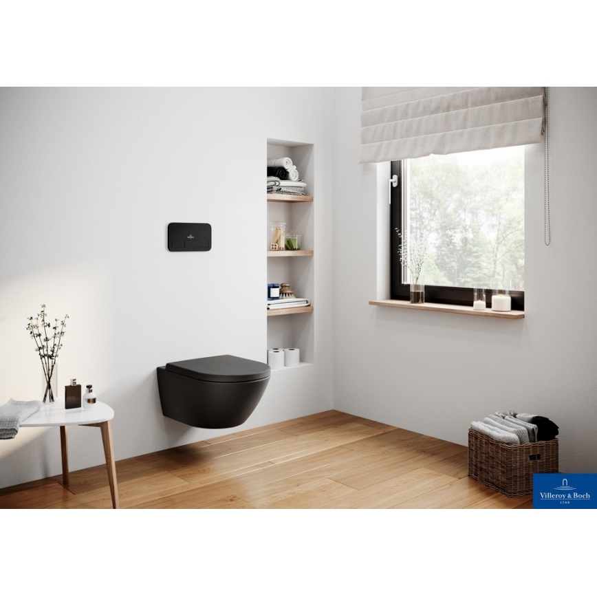 Villeroy & Boch 5614R0R7 - Wand-WC SUBWAY Keramik/schwarz