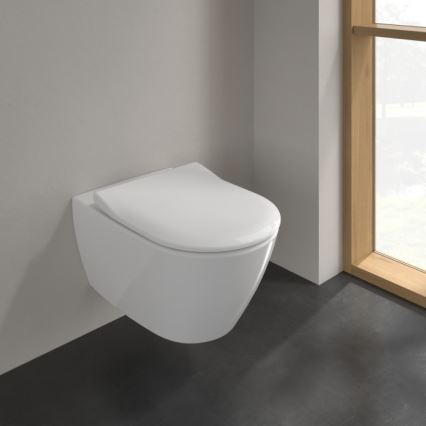 Villeroy & Boch 5614R2R1 - wandhängendes WC mit SoftClose-Sitz SUBWAY 2.0 Keramik/weiß