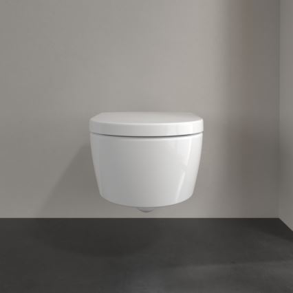 Villeroy & Boch 5656HR01 - Wandhängendes WC mit SoftClose-WC-Sitz AVENTO, Keramik/weiß