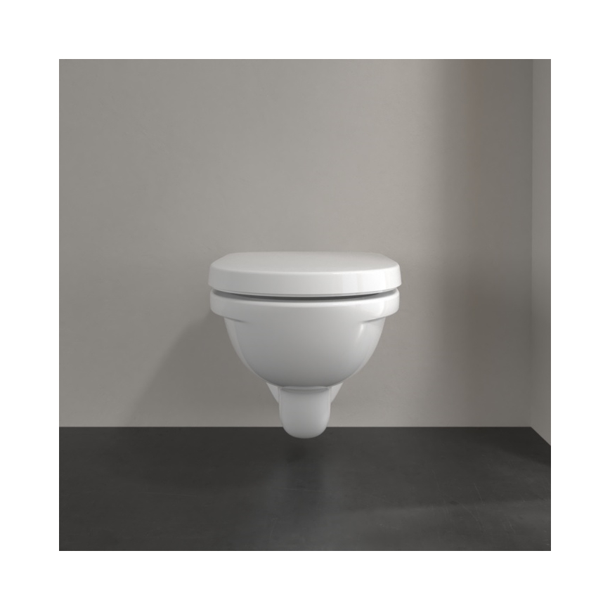 Villeroy & Boch 5660H101 - O.NOVO Wand-WC mit WC-Sitz, Keramik/Weiß
