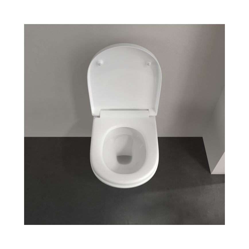 Villeroy & Boch 5660H101 - O.NOVO Wand-WC mit WC-Sitz, Keramik/Weiß