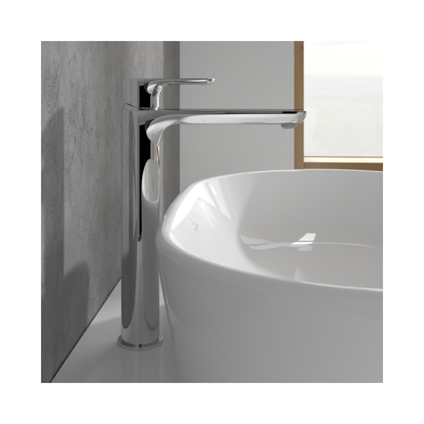 Villeroy & Boch TVW10410511061 - Waschtischarmatur + Ablaufgarnitur O.NOVO 29,5 cm Hochglanzchrom