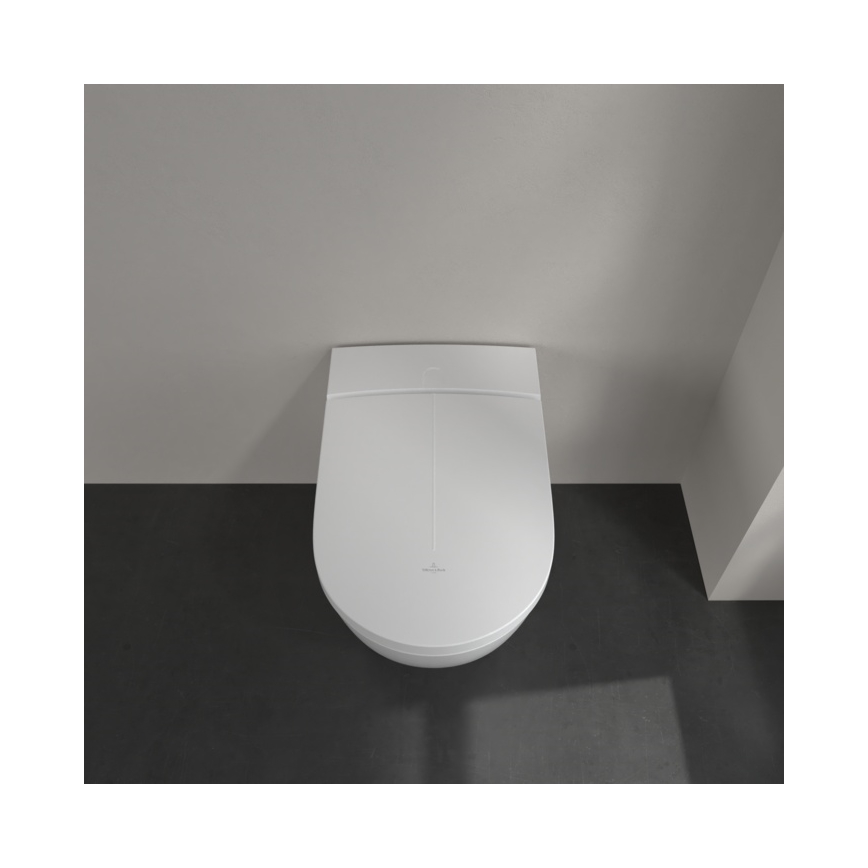 Villeroy & Boch V0E100R1 - Wandhängendes Bidet mit VICLEAN SoftClose-Sitz, Keramik/weiß + Fernbedienung