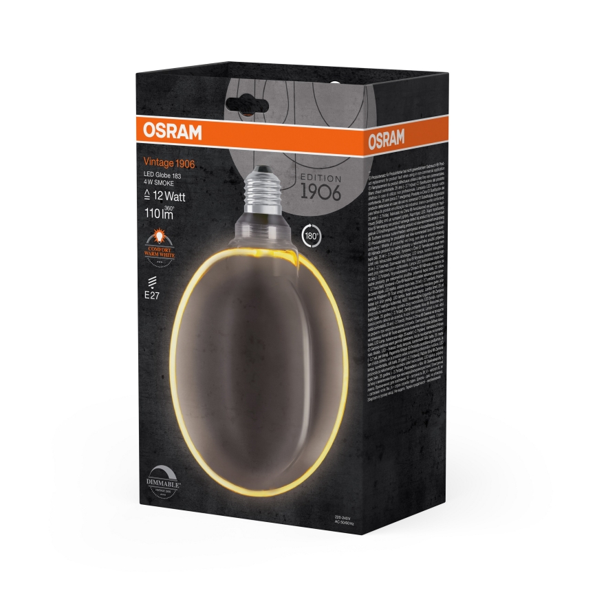 Dimmbare LED-Glühbirne VINTAGE FILAMENT E27/4W/230V 1800K - Osram