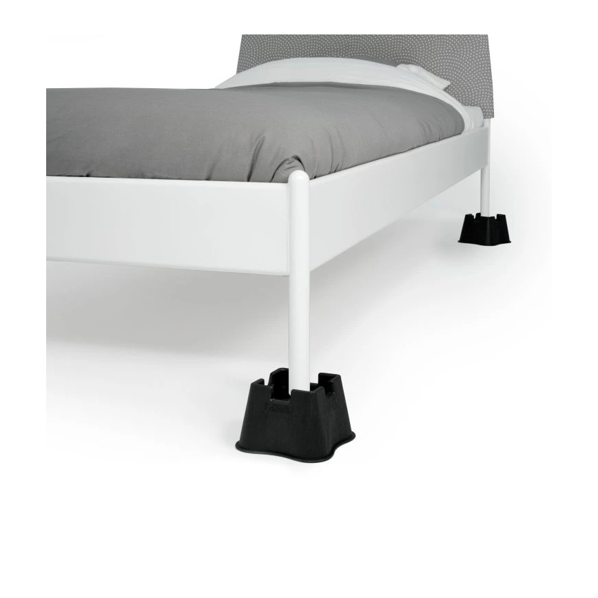 Vitility - 4er-Set Bett-Erhöhungen um 7 cm, schwarz