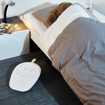 Vitility - Toilettenstuhl für das Bett mit Deckel, weiß
