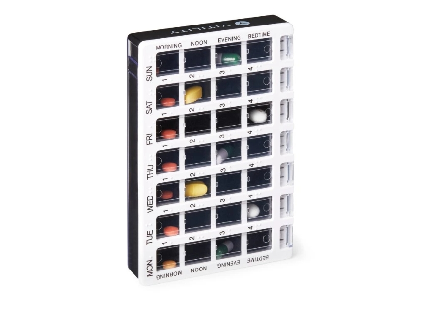 Vitility - Wöchentlicher Medikamentendosierer weiß/schwarz