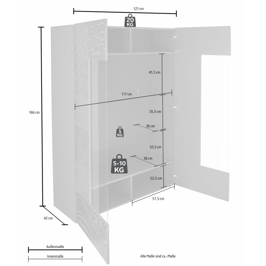 Vitrine ARIA Eiche Sonoma