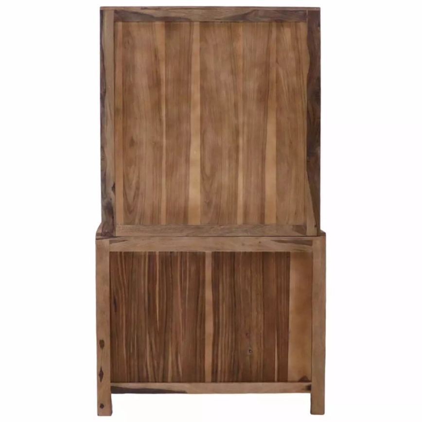 Vitrine RAMI 180x100 cm Massivholz/Rosenholz