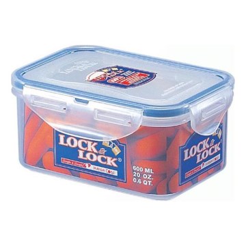 Vorratsdose LOCK 0,6 l, blau/transparent