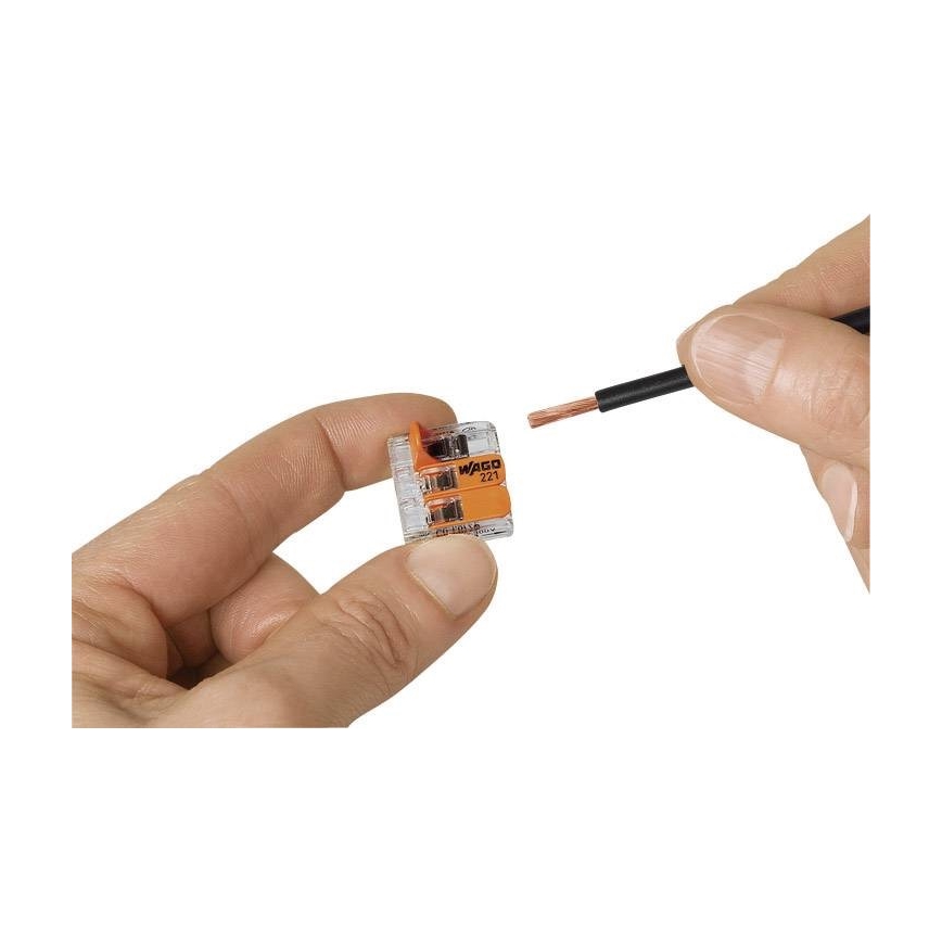WAGO 221-413 - Abzweigklemme COMPACT 3x4 450V orange