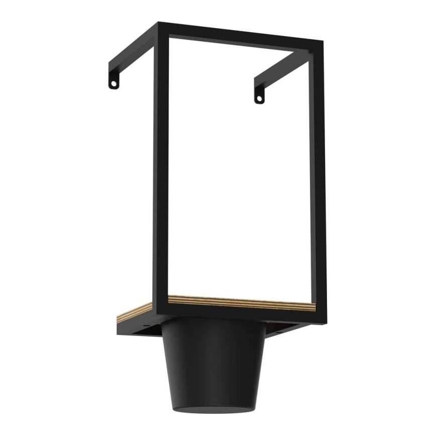 Wand-Blumentopf 38x18 cm schwarz