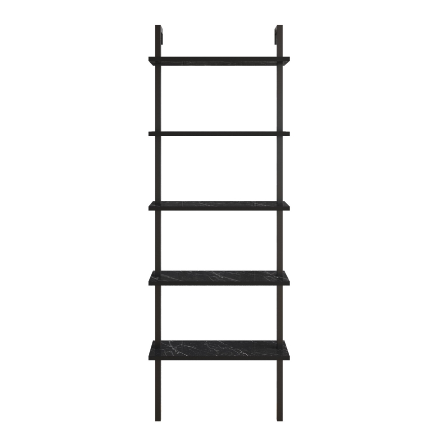 Wand-Bücherregal PIANTE 174x60 cm schwarz