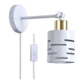 Wand-Spot mit Schalter ELEN 1xE27/35W/230V weiß/gold