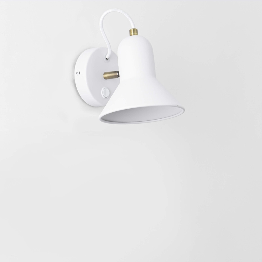 Wand-Spotleuchte ASTAMA 1xE27/40W/230V weiß/messing