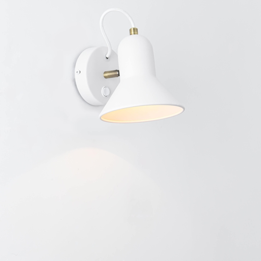 Wand-Spotleuchte ASTAMA 1xE27/40W/230V weiß/messing
